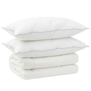 vidaXL Ensemble de couette et d'oreiller 3 pc 200x200 cm 4 saisons