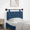 vidaXL T&ecirc;te de lit suspendue Montage mural Bleu 100 x 55 x 7 cm tissu