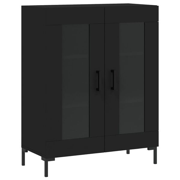 vidaXL Buffet noir 69,5x34x90 cm bois d'ing&eacute;nierie