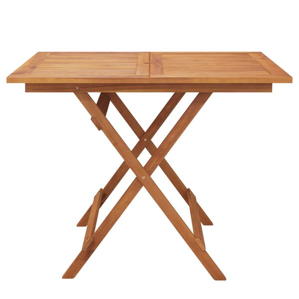 vidaXL Table pliable de jardin 90x90x75 cm bois d'acacia solide