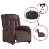 vidaXL Fauteuil de massage inclinable électrique marron similicuir