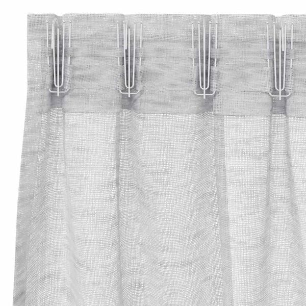 vidaXL Rideau en Voile 2 pcs Gris clair 260 x 140 cm Polyester