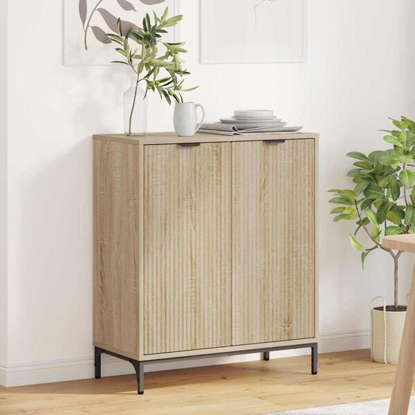 vidaXL Buffet Ch&ecirc;ne Sonoma 69,5 x 33 x 82 cm Bois d'ing&eacute;nierie