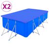 vidaXL Couvertures de piscine 2 pcs PE Rectangulaire 90 g/m&sup2; 540x270cm