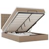 VidaXL Cadre de lit ottoman et matelas cappuccino 140x190cm similicuir