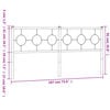 vidaXL T&ecirc;te de lit de remplacement m&eacute;tal noir 180 cm