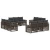 vidaXL Ensemble de canap&eacute; de jardin 12 pc Gris et Gris fonc&eacute; polyrotin