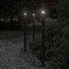 vidaXL Lampadaire d'ext&eacute;rieur noir 100 cm acier inoxydable