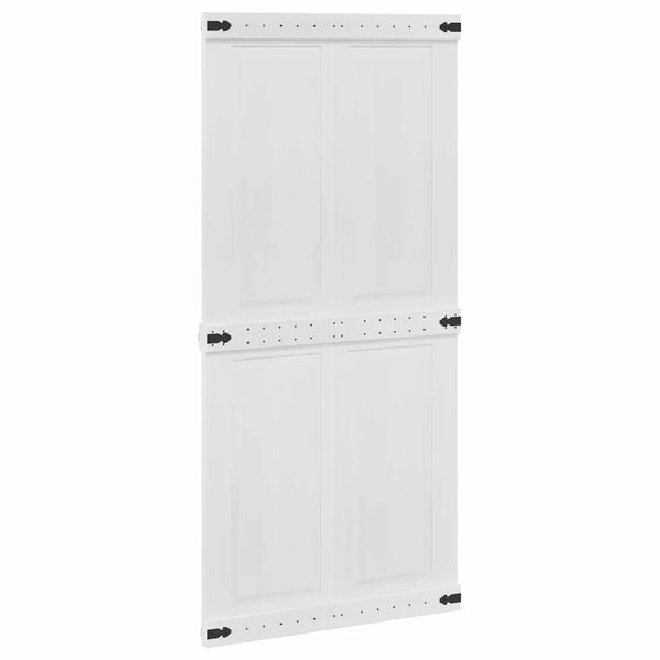 vidaXL Porte Corona Blanc 100 x 210 cm Bois d'ing&eacute;nierie