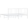 vidaXL Cadre de lit m&eacute;tal sans matelas et t&ecirc;te de lit blanc 183x213 cm
