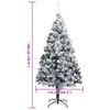 vidaXL Sapin de No&euml;l artificiel Blanc 180 cm PVC, Acier et Plastique