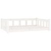 vidaXL Lit pour chien blanc 105,5x75,5x28 cm bois de pin solide