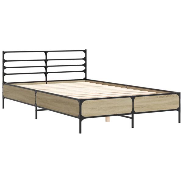 vidaXL Cadre de lit sans matelas chêne sonoma 140x190 cm