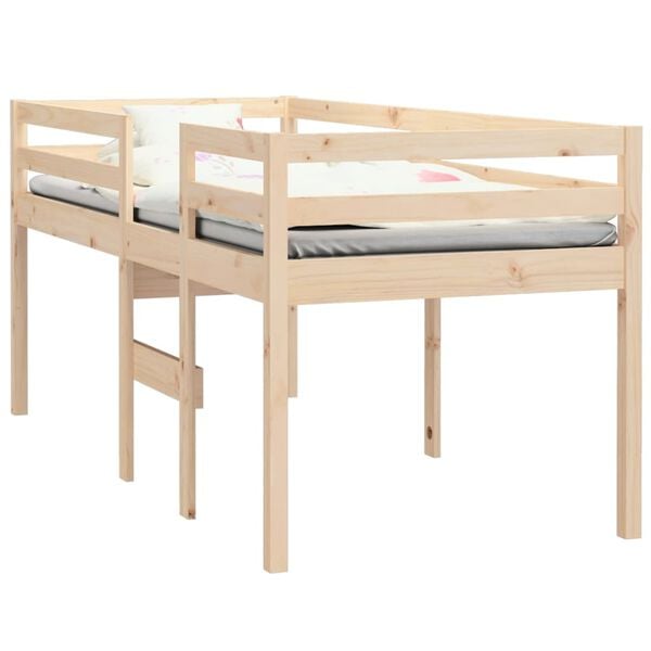 vidaXL Lit haut sans matelas 90x200 cm bois de pin massif