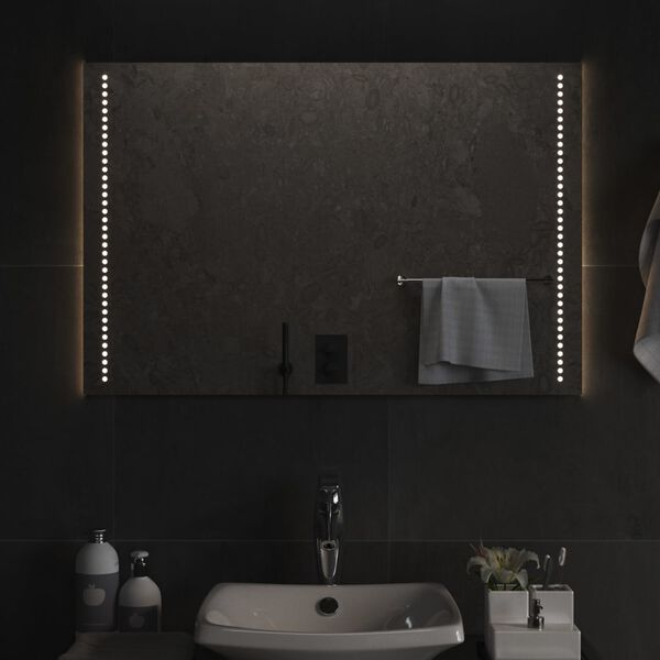 vidaXL Miroir de salle de bain &agrave; LED 90x60 cm