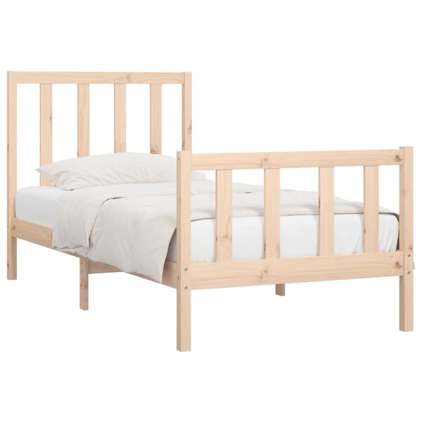 vidaXL Cadre de lit sans matelas 90x200 cm bois massif
