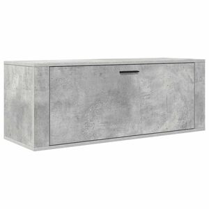 vidaXL Armoire &agrave; chaussures murale Gris b&eacute;ton 100x35x38 cm