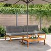 vidaXL Canap&eacute;s centraux palette de jardin et coussins 2pcs bois acacia