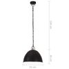vidaXL Lampe suspendue industrielle vintage 25 W Noir Rond 31 cm E27