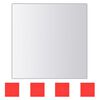 vidaXL Carreau de miroir 24 pcs Carré Verre