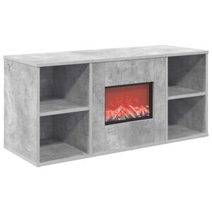 vidaXL Chemin&eacute;e &eacute;lectrique B&eacute;ton 100 x 37 x 45,5 cm Bois d'ing&eacute;nierie