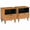 vidaXL Table de chevet 2 pcs Marron Clair 40 x 33 x 46 cm