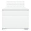 vidaXL Sommier à lattes de lit avec matelas Blanc 90x190 cm Similicuir