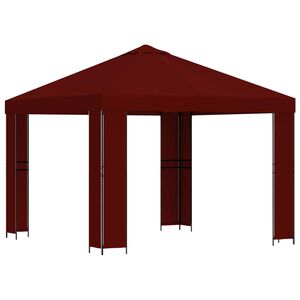 vidaXL Pavillon 3 x 3 m Bordeaux Polyester et Acier 190 gsm