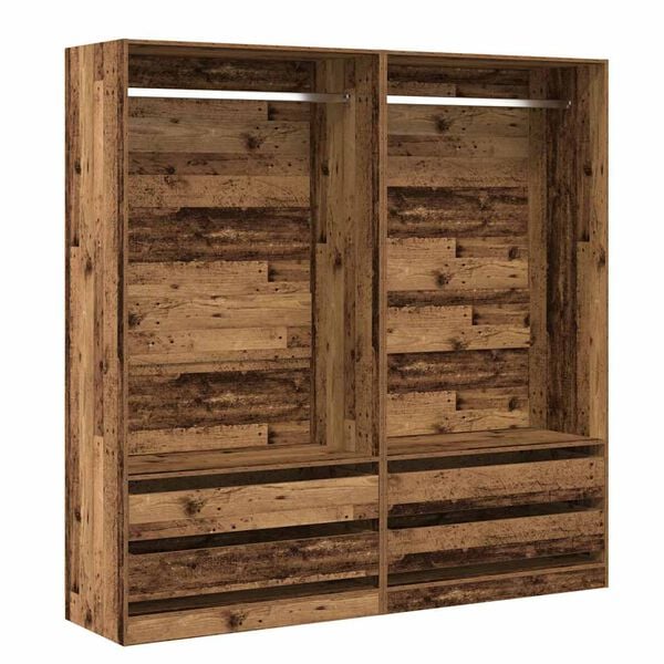 vidaXL Garde-robe vieux bois 100x50x200 cm bois d'ing&eacute;nierie