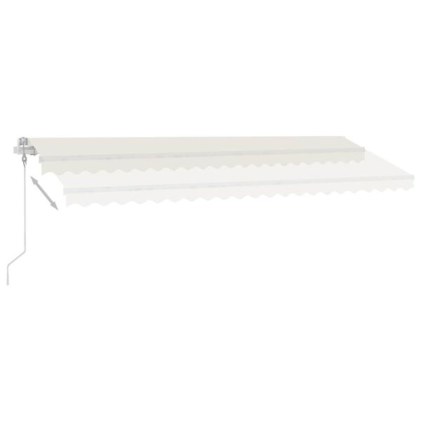 vidaXL Auvent automatique sur pied 500x300 cm Cr&egrave;me