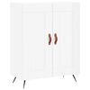 vidaXL Buffet haut Blanc brillant 69,5x34x180 cm Bois d'ing&eacute;nierie