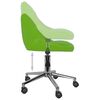 vidaXL Chaise pivotante de bureau Vert Similicuir