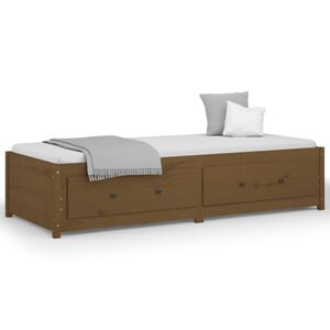 vidaXL Lit de jour sans matelas marron miel 90x190 cm bois pin massif