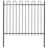 vidaXL Cl&ocirc;ture de jardin BOXTEL avec arceau sup&eacute;rieur en acier 170 x 150 cm noir