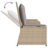 vidaXL Banc de jardin avec coussin Beige Poly rotin