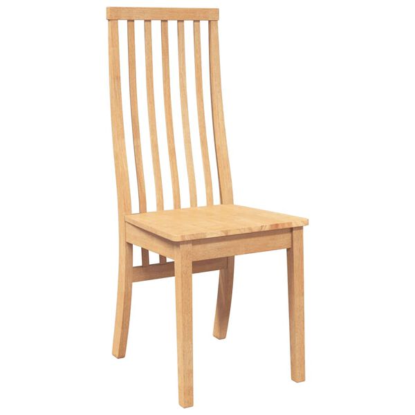 vidaXL Chaises &agrave; manger 2 pcs bois massif caoutchouc