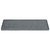 vidaXL Tapis d'escalier 30 pièces 65 x 21 x 4 cm Gris clair et bleu Bord rectangulaire