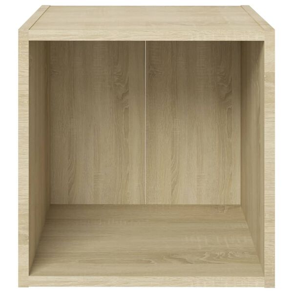 vidaXL Meuble TV chêne sonoma 37x35x37 cm bois d’ingénierie