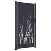 vidaXL Portail de jardin Anthracite 100x175 cm Acier Design Herbe