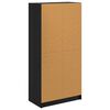 vidaXL Haut Armoire Ch&ecirc;ne noir 68 x 37 x 142 cm Bois d'ing&eacute;nierie