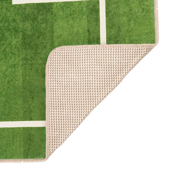 vidaXL Tapis enfant 160x230cm terrain de football antidérapant lavable