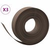 vidaXL Bordures de jardin 3 pcs marron 10 m 15 cm poly&eacute;thyl&egrave;ne