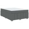vidaXL Cadre de lit avec matelas Gris fonc&eacute; 140 x 200 cm tissu