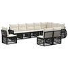 vidaXL Ensemble de canap&eacute; de jardin 10 pcs Noir et blanc cr&egrave;me