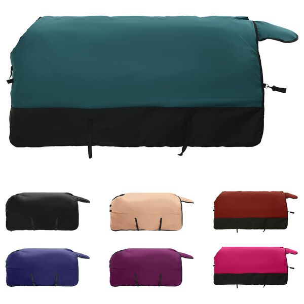 vidaXL Couverture &Eacute;quine Vert fonc&eacute; et noir 85 cm Polyester