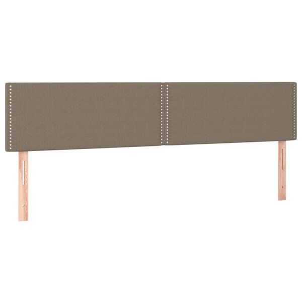vidaXL T&ecirc;tes de lit 2 pcs Taupe 90x5x78/88 cm Tissu