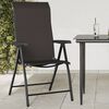 vidaXL Chaises pliables de jardin lot de 8 caf&eacute; noir r&eacute;sine tress&eacute;e