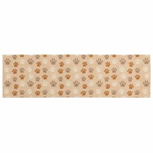 vidaXL Tapis de Cuisine Pattes beiges 150 x 45 cm 100% Polyamide