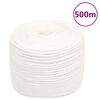 vidaXL Corde de bateau Blanc complet 10 mm 500 m Polypropyl&egrave;ne