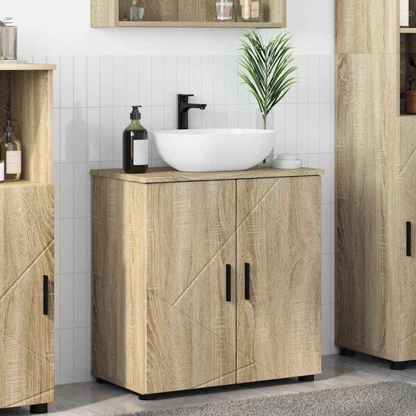 vidaXL Cabinet de salle de bain Ch&ecirc;ne Sonoma 61 x 35 x 64 cm